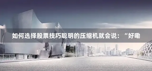 如何选择股票技巧聪明的压缩机就会说：“好嘞