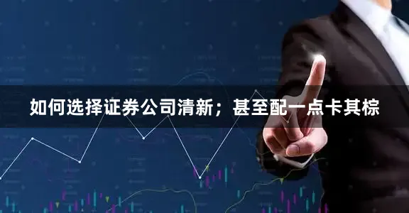 如何选择证券公司清新；甚至配一点卡其棕